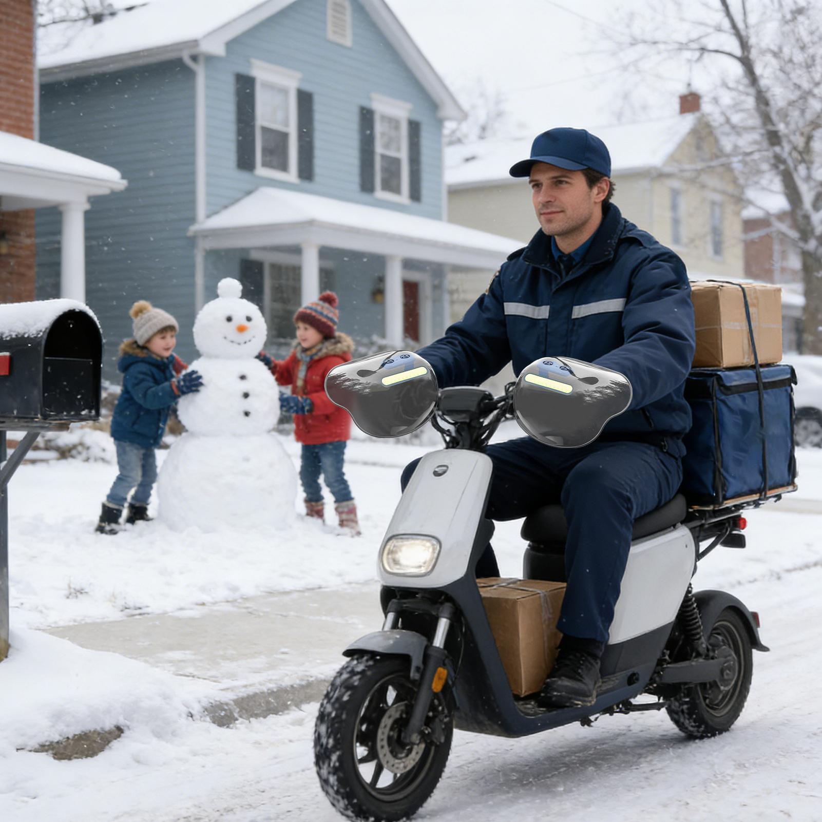 Winter Cycling Commute - Protège-mains d'hiver pour Scooter, antidérapant, Installation